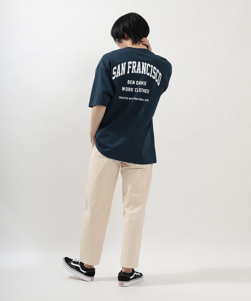 BEN DAVIS(ベンデイビス)の「【BENDAVIS/ベンデイビス】カレッジロゴ半袖 オーバーサイズTシャツ(Tシャツ/カットソー・メンズ・ブラック/ネイビー/ホワイト・M/L)」の13枚目の写真