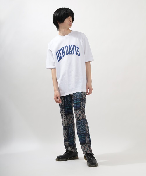 BEN DAVIS(ベンデイビス)の「【BENDAVIS/ベンデイビス】カレッジロゴ半袖 オーバーサイズTシャツ(Tシャツ/カットソー・メンズ・ブラック/ネイビー/ホワイト・M/L)」の10枚目の写真