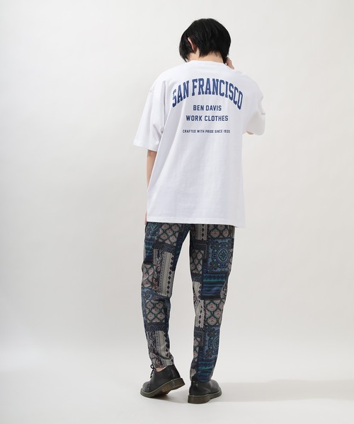 BEN DAVIS(ベンデイビス)の「【BENDAVIS/ベンデイビス】カレッジロゴ半袖 オーバーサイズTシャツ(Tシャツ/カットソー・メンズ・ブラック/ネイビー/ホワイト・M/L)」の12枚目の写真