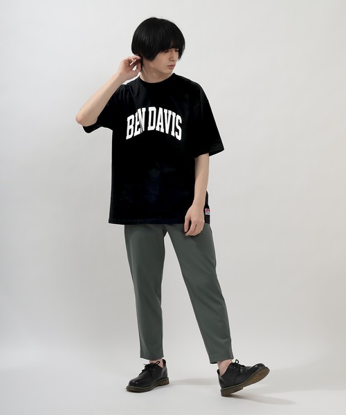 BEN DAVIS(ベンデイビス)の「【BENDAVIS/ベンデイビス】カレッジロゴ半袖 オーバーサイズTシャツ(Tシャツ/カットソー・メンズ・ブラック/ネイビー/ホワイト・M/L)」の4枚目の写真
