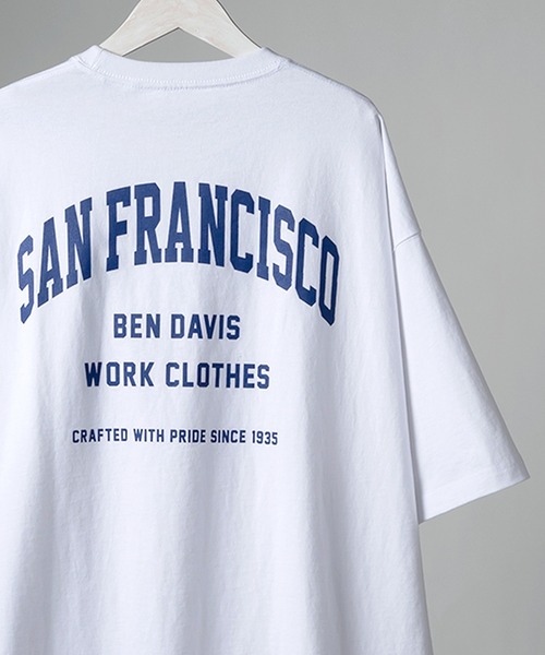BEN DAVIS(ベンデイビス)の「【BENDAVIS/ベンデイビス】カレッジロゴ半袖 オーバーサイズTシャツ(Tシャツ/カットソー・メンズ・ブラック/ネイビー/ホワイト・M/L)」の20枚目の写真