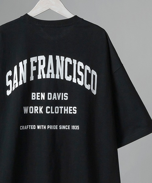 BEN DAVIS(ベンデイビス)の「【BENDAVIS/ベンデイビス】カレッジロゴ半袖 オーバーサイズTシャツ(Tシャツ/カットソー・メンズ・ブラック/ネイビー/ホワイト・M/L)」の22枚目の写真