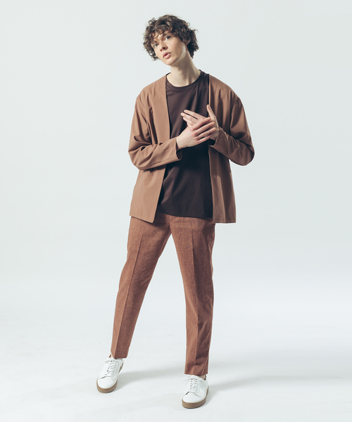 MYSELF ABAHOUSE（マイセルフアバハウス）の「【MYSELF ABAHOUSE】POLYTOROTEX ボタンレス カーディガン シャツ（カーディガン/ボレロ・メンズ・ベージュ/グレー/ライトブラウン/ブルー・46/48）」の12枚目の写真