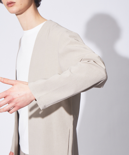 MYSELF ABAHOUSE（マイセルフアバハウス）の「【MYSELF ABAHOUSE】POLYTOROTEX ボタンレス カーディガン シャツ（カーディガン/ボレロ・メンズ・ベージュ/グレー/ライトブラウン/ブルー・46/48）」の14枚目の写真