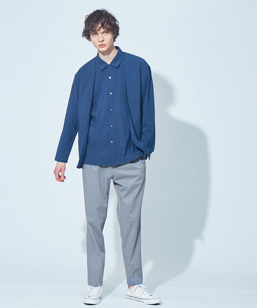 MYSELF ABAHOUSE（マイセルフアバハウス）の「【MYSELF ABAHOUSE】POLYTOROTEX ボタンレス カーディガン シャツ（カーディガン/ボレロ・メンズ・ベージュ/グレー/ライトブラウン/ブルー・46/48）」の15枚目の写真