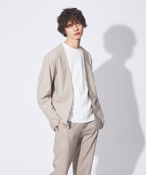 MYSELF ABAHOUSE（マイセルフアバハウス）の「【MYSELF ABAHOUSE】POLYTOROTEX ボタンレス カーディガン シャツ（カーディガン/ボレロ・メンズ・ベージュ/グレー/ライトブラウン/ブルー・46/48）」の18枚目の写真