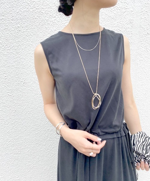 SHENERY（シーナリー）の「バックタックマキシワンピース（ワンピース・レディース・ブラック/グレー系その他・FREE）」の6枚目の写真