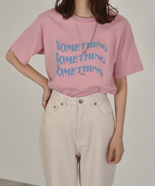 w closet（ダブルクローゼット）の「レトロロゴプリントTee（Tシャツ/カットソー・レディース・アイボリー/ブルー/ピンク系/レッド/パープル/グリーン・FREE）」の5枚目の写真