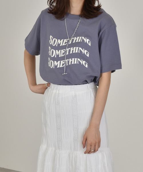 w closet（ダブルクローゼット）の「レトロロゴプリントTee（Tシャツ/カットソー・レディース・アイボリー/ブルー/ピンク系/レッド/パープル/グリーン・FREE）」の4枚目の写真