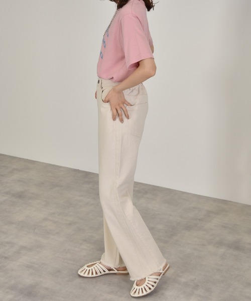 w closet（ダブルクローゼット）の「レトロロゴプリントTee（Tシャツ/カットソー・レディース・アイボリー/ブルー/ピンク系/レッド/パープル/グリーン・FREE）」の19枚目の写真