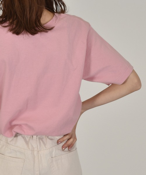 w closet（ダブルクローゼット）の「レトロロゴプリントTee（Tシャツ/カットソー・レディース・アイボリー/ブルー/ピンク系/レッド/パープル/グリーン・FREE）」の21枚目の写真