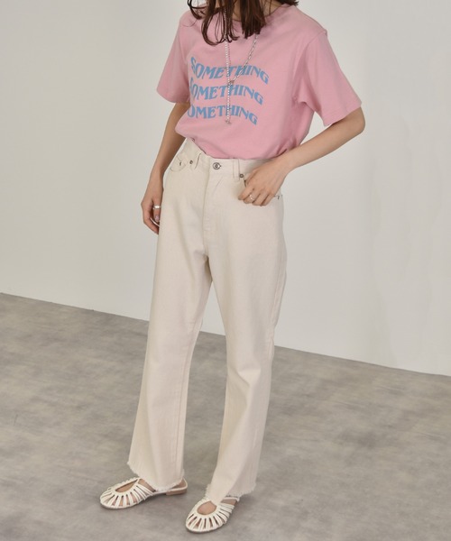 w closet（ダブルクローゼット）の「レトロロゴプリントTee（Tシャツ/カットソー・レディース・アイボリー/ブルー/ピンク系/レッド/パープル/グリーン・FREE）」の22枚目の写真