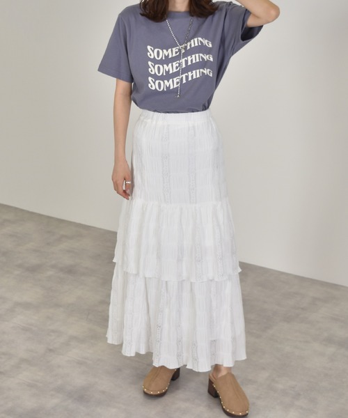 w closet（ダブルクローゼット）の「レトロロゴプリントTee（Tシャツ/カットソー・レディース・アイボリー/ブルー/ピンク系/レッド/パープル/グリーン・FREE）」の9枚目の写真