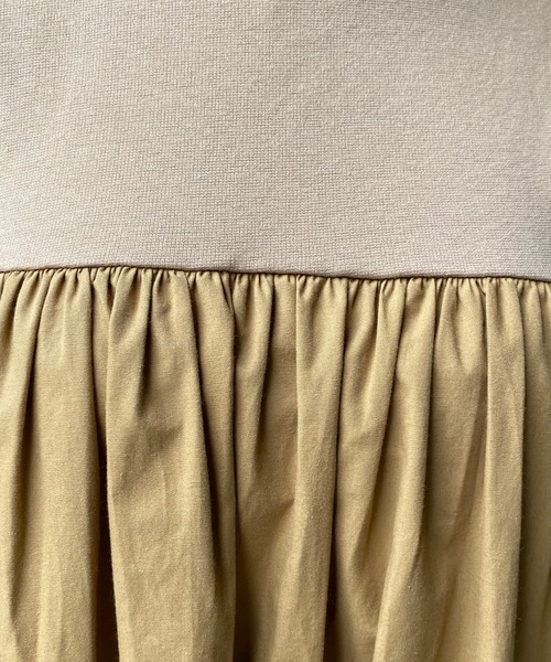 CAPRICIEUX LE'MAGE（カプリシューレマージュ）の「ドッキングティアードワンピース（ワンピース・レディース・ブラック/ベージュ/カーキ・FREE）」の7枚目の写真