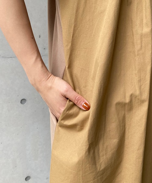 CAPRICIEUX LE'MAGE（カプリシューレマージュ）の「ドッキングティアードワンピース（ワンピース・レディース・ブラック/ベージュ/カーキ・FREE）」の4枚目の写真