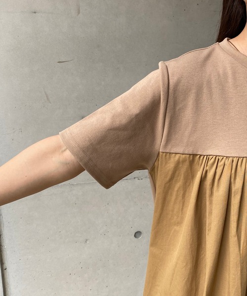 CAPRICIEUX LE'MAGE（カプリシューレマージュ）の「ドッキングティアードワンピース（ワンピース・レディース・ブラック/ベージュ/カーキ・FREE）」の22枚目の写真