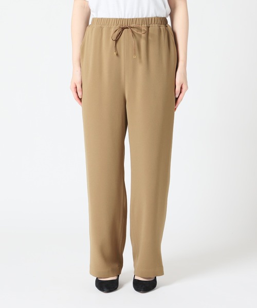 SLOBE IENA(スローブイエナ)の「バックサテンイージーパンツ【ウエストゴム/手洗い可能】◆(その他パンツ・レディース・ブラック/ベージュ/ナチュラル・38/36)」の10枚目の写真