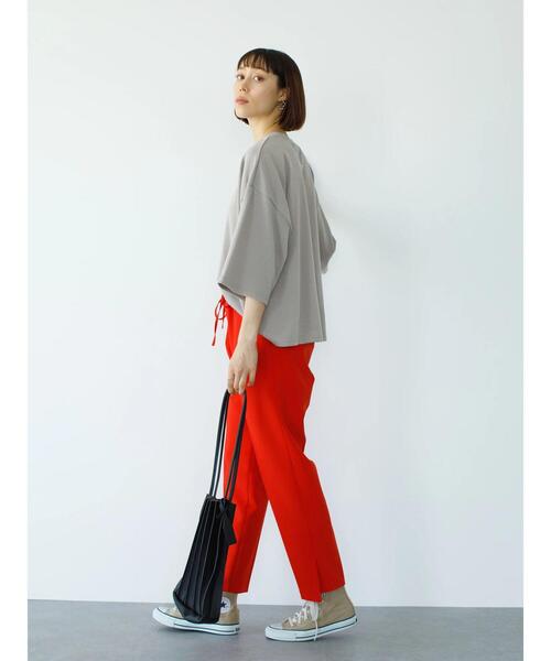 koe（コエ）の「ガーゼ裏毛クルーネック5分袖PO*（Tシャツ/カットソー・レディース・パープル/チャコールグレー/ブルー/グレイッシュベージュ・L/M）」の16枚目の写真