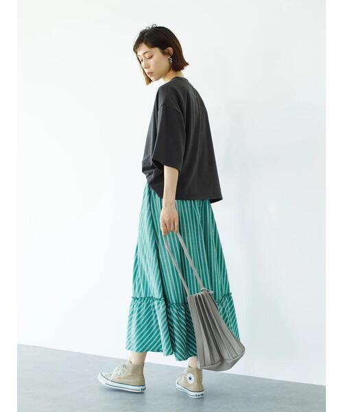 koe（コエ）の「ガーゼ裏毛クルーネック5分袖PO*（Tシャツ/カットソー・レディース・パープル/チャコールグレー/ブルー/グレイッシュベージュ・L/M）」の19枚目の写真