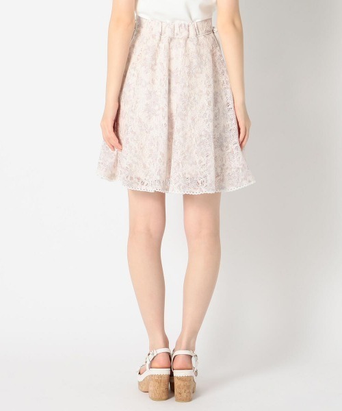 LODISPOTTO（ロディスポット）の「フルールレースフレアスカート（スカート・レディース・ホワイト/ベビーピンク・MEDIUM）」の5枚目の写真