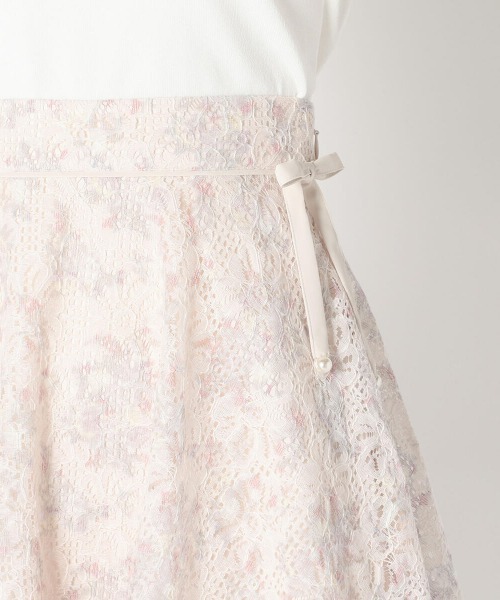 LODISPOTTO（ロディスポット）の「フルールレースフレアスカート（スカート・レディース・ホワイト/ベビーピンク・MEDIUM）」の6枚目の写真