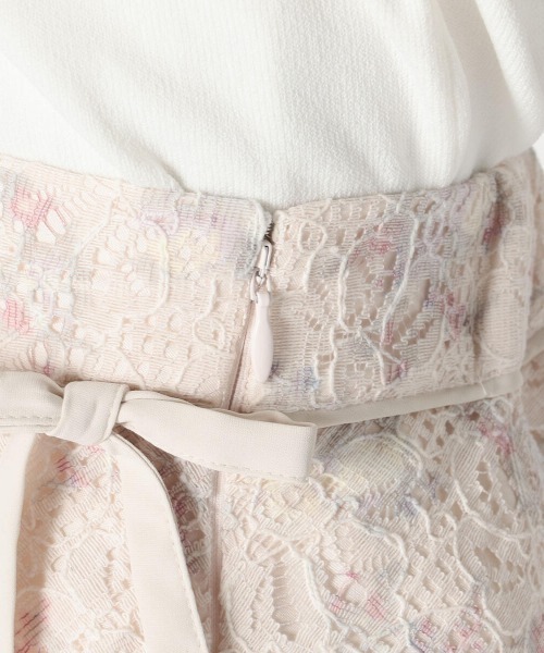 LODISPOTTO（ロディスポット）の「フルールレースフレアスカート（スカート・レディース・ホワイト/ベビーピンク・MEDIUM）」の8枚目の写真