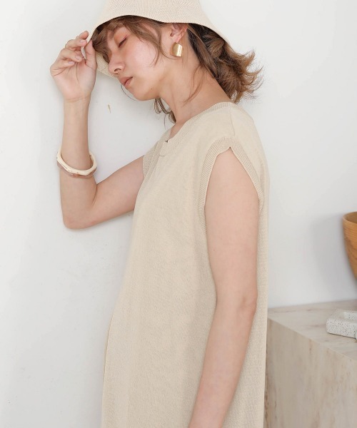 Bab（バブ）の「【WEB限定】レイヤードニットワンピース（ペチワンピース付き）（ワンピース・レディース・ベージュ/モカ/キャメル・FREE）」の13枚目の写真