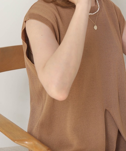 Bab（バブ）の「【WEB限定】レイヤードニットワンピース（ペチワンピース付き）（ワンピース・レディース・ベージュ/モカ/キャメル・FREE）」の18枚目の写真