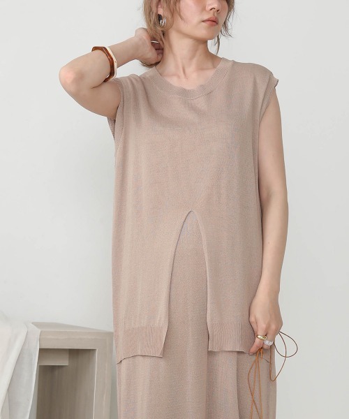 Bab（バブ）の「【WEB限定】レイヤードニットワンピース（ペチワンピース付き）（ワンピース・レディース・ベージュ/モカ/キャメル・FREE）」の15枚目の写真