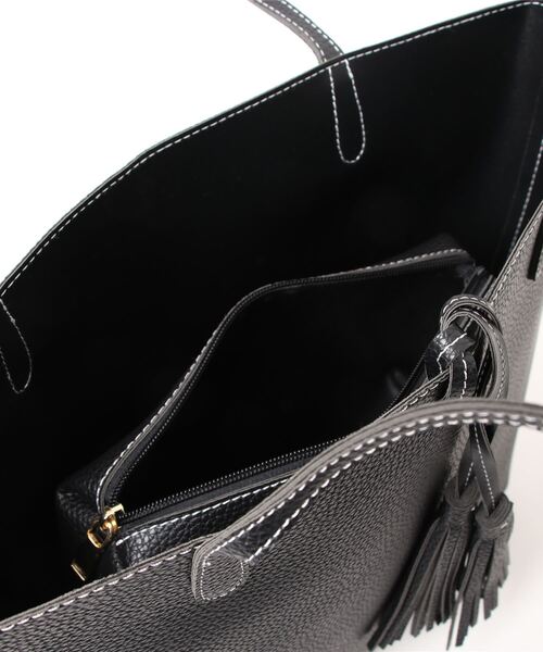 BarcosBlue(バルコスブルー)の「【BarcosBlue】 タッセル付きトートバッグ(トートバッグ・レディース・グリーン/ピンク/ブラック/シルバー/レッド・ONE SIZE)」の8枚目の写真