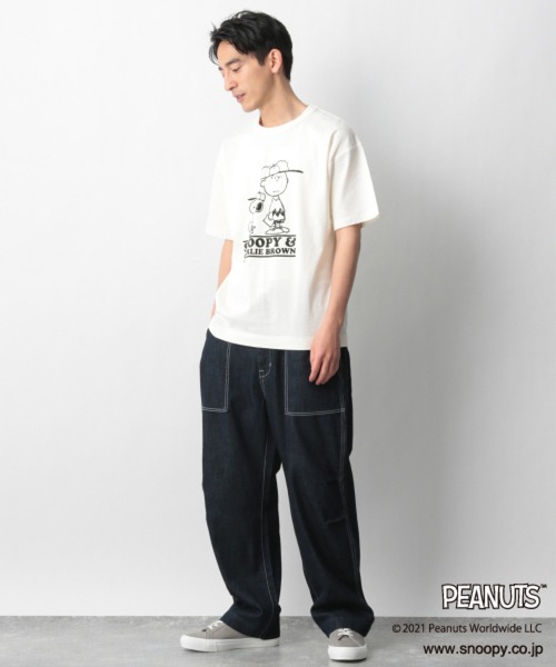 GLOBAL WORK（グローバルワーク）の「PEANUTSグラフィック Ｍen/944206（Tシャツ/カットソー・メンズ・ホワイト/チャコールグレー/グレー/ベビーピンク/グリーン系その他3・X-LARGE/MEDIUM/LARGE）」の16枚目の写真