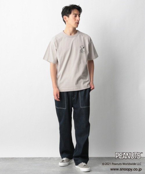 GLOBAL WORK（グローバルワーク）の「PEANUTSグラフィック Ｍen/944206（Tシャツ/カットソー・メンズ・ホワイト/チャコールグレー/グレー/ベビーピンク/グリーン系その他3・X-LARGE/MEDIUM/LARGE）」の19枚目の写真