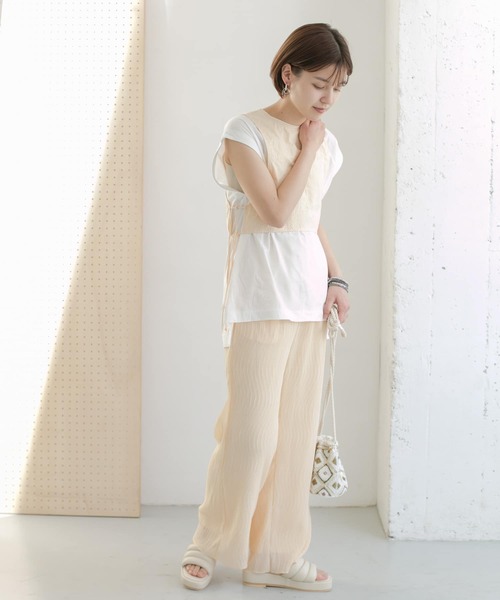 KBF(ケイビーエフ)の「UNEUNEイージーパンツ(その他パンツ・レディース・ブラック/ベージュ/ブルー・ONE)」の5枚目の写真