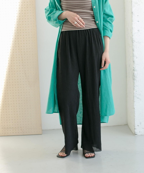 KBF(ケイビーエフ)の「UNEUNEイージーパンツ(その他パンツ・レディース・ブラック/ベージュ/ブルー・ONE)」の8枚目の写真