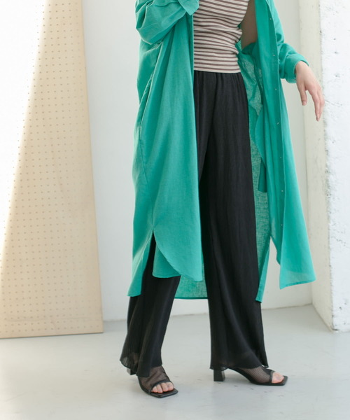 KBF(ケイビーエフ)の「UNEUNEイージーパンツ(その他パンツ・レディース・ブラック/ベージュ/ブルー・ONE)」の9枚目の写真