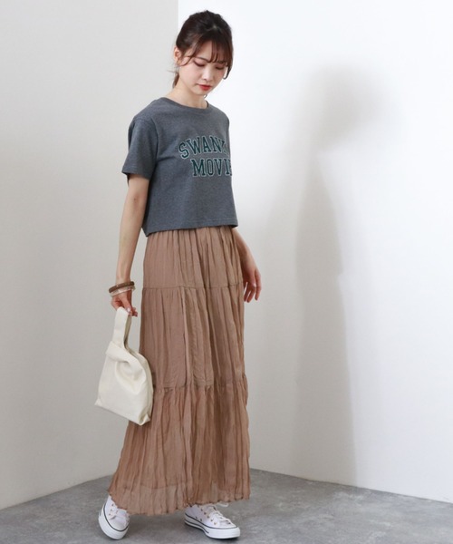 archives(アルシーヴ)の「カレッジプリントTシャツ(Tシャツ/カットソー・レディース・チャコールグレー/オフホワイト/ブルー・MEDIUM)」の16枚目の写真