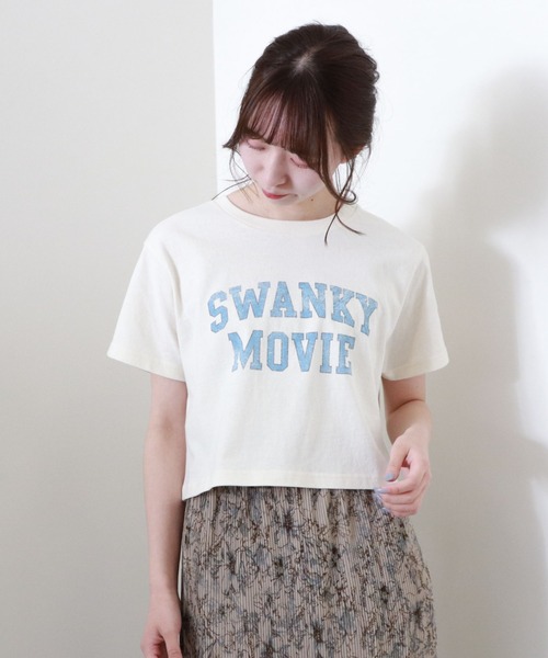archives(アルシーヴ)の「カレッジプリントTシャツ(Tシャツ/カットソー・レディース・チャコールグレー/オフホワイト/ブルー・MEDIUM)」の12枚目の写真