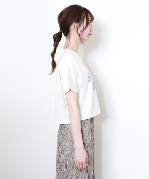 archives(アルシーヴ)の「カレッジプリントTシャツ(Tシャツ/カットソー・レディース・チャコールグレー/オフホワイト/ブルー・MEDIUM)」の18枚目の写真