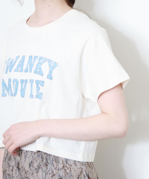 archives(アルシーヴ)の「カレッジプリントTシャツ(Tシャツ/カットソー・レディース・チャコールグレー/オフホワイト/ブルー・MEDIUM)」の11枚目の写真
