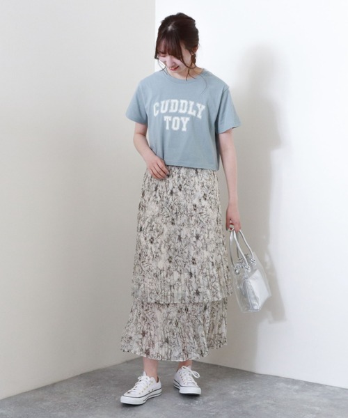 archives(アルシーヴ)の「カレッジプリントTシャツ(Tシャツ/カットソー・レディース・チャコールグレー/オフホワイト/ブルー・MEDIUM)」の4枚目の写真