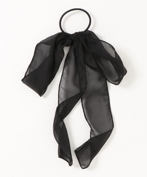 N.（N. Natural Beauty Basic）（エヌエヌナチュラルビューティーベーシック）の「リボンポニー（ヘアゴム・レディース・ホワイト/ブラック/カーキ・ﾌﾘ-）」の4枚目の写真