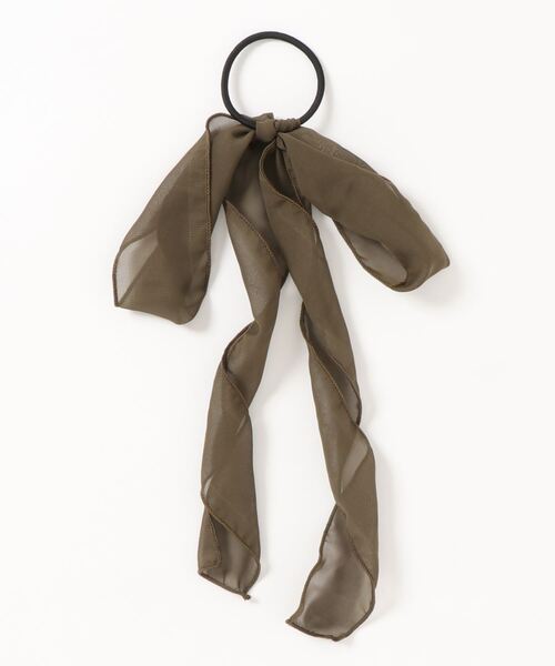 N.（N. Natural Beauty Basic）（エヌエヌナチュラルビューティーベーシック）の「リボンポニー（ヘアゴム・レディース・ホワイト/ブラック/カーキ・ﾌﾘ-）」の6枚目の写真