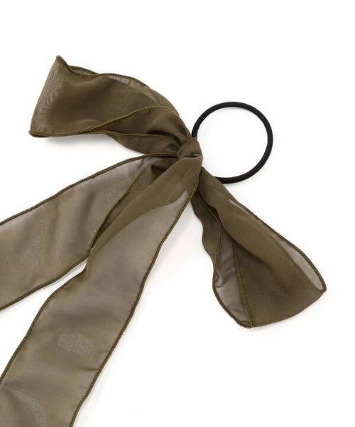 N.（N. Natural Beauty Basic）（エヌエヌナチュラルビューティーベーシック）の「リボンポニー（ヘアゴム・レディース・ホワイト/ブラック/カーキ・ﾌﾘ-）」の9枚目の写真