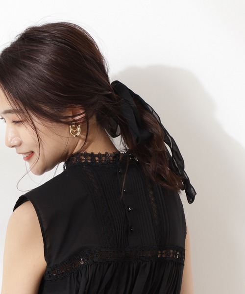 N.（N. Natural Beauty Basic）（エヌエヌナチュラルビューティーベーシック）の「リボンポニー（ヘアゴム・レディース・ホワイト/ブラック/カーキ・ﾌﾘ-）」の13枚目の写真