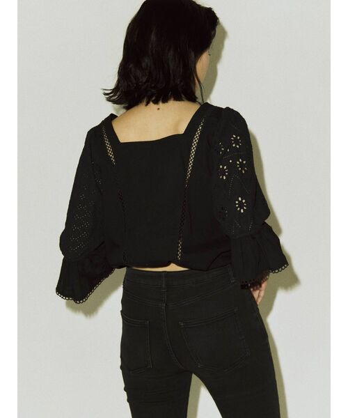 jouetie(ジュエティ)の「アシメレースブラウス(シャツ/ブラウス・レディース・オフホワイト/ブラック/グリーン/パープル・MEDIUM)」の9枚目の写真