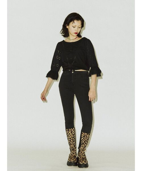 jouetie(ジュエティ)の「アシメレースブラウス(シャツ/ブラウス・レディース・オフホワイト/ブラック/グリーン/パープル・MEDIUM)」の12枚目の写真