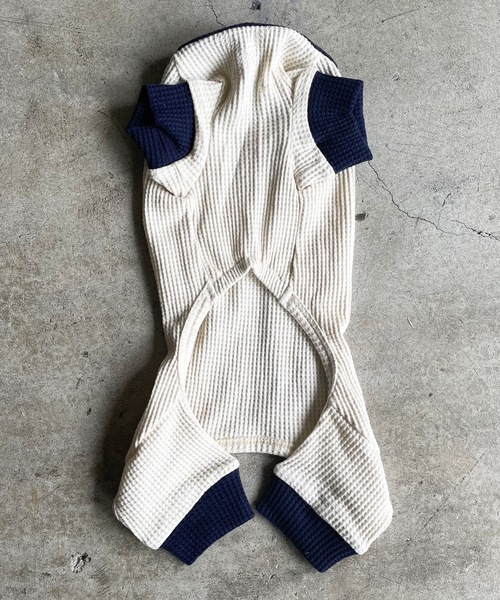Best Friends（ベストフレンズ）の「Best Friends サーマルニットロンパース（ペットウェア・レディース・ネイビー/チャコールグレー/アイボリー/ベージュ・LARGE/XX-LARGE/X-LARGE/SMALL/MEDIUM）」の8枚目の写真
