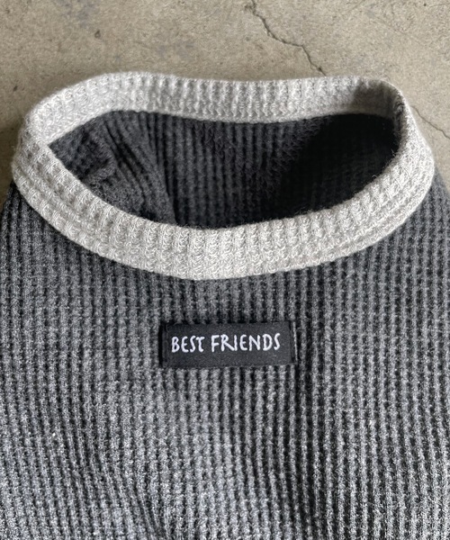 Best Friends（ベストフレンズ）の「Best Friends サーマルニットロンパース（ペットウェア・レディース・ネイビー/チャコールグレー/アイボリー/ベージュ・LARGE/XX-LARGE/X-LARGE/SMALL/MEDIUM）」の15枚目の写真