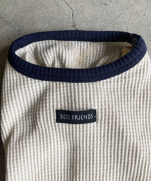 Best Friends（ベストフレンズ）の「Best Friends サーマルニットロンパース（ペットウェア・レディース・ネイビー/チャコールグレー/アイボリー/ベージュ・LARGE/XX-LARGE/X-LARGE/SMALL/MEDIUM）」の9枚目の写真