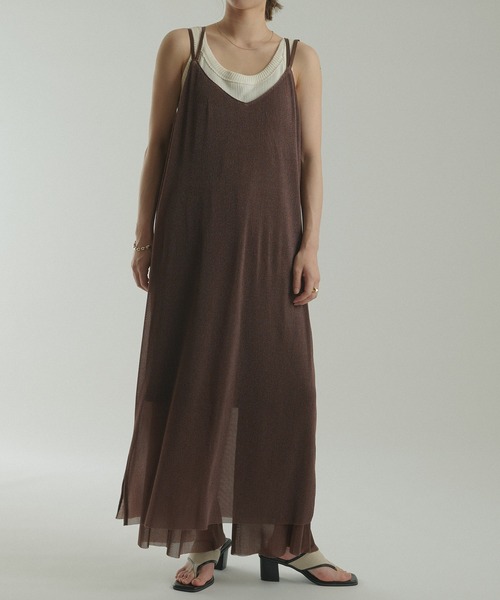 By By Ciaopanic シーンバイチャオパニック Scene ワンピース ワンピース ドレス シアープリーツアシメキャミワンピース Web限定 ワンピース Ciaopanic チャオパニック のファッション